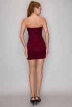 Cargar imagen en el visor de la galería, Life Of The Party Rhinestone Dress (Wine)
