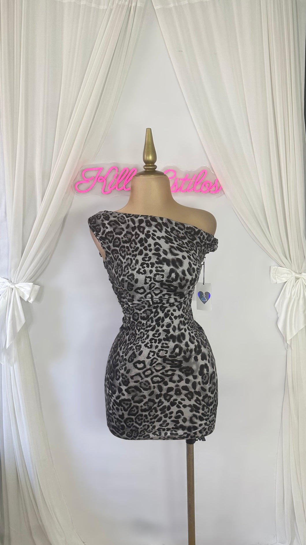 Leopard Off The Shoulder Dress