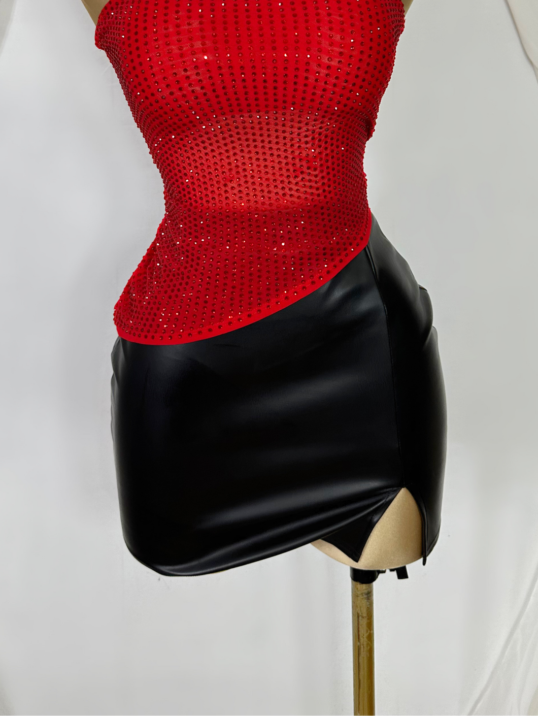 Leather Slit Skirt