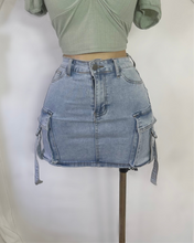 Load image into Gallery viewer, Carolina Cargo Denim Skirt

