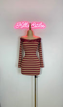 Load image into Gallery viewer, Striped Off The Shoulder Dress
