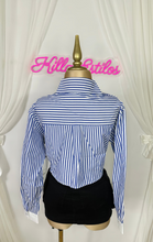 Load image into Gallery viewer, Blue Striped Button Up
