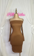 Load image into Gallery viewer, Caramel Glittery Dress
