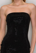 Cargar imagen en el visor de la galería, Life Of The Party Rhinestone Dress (Black)
