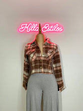 Load image into Gallery viewer, Autumn Flannel Shacket (Brown/Pink)
