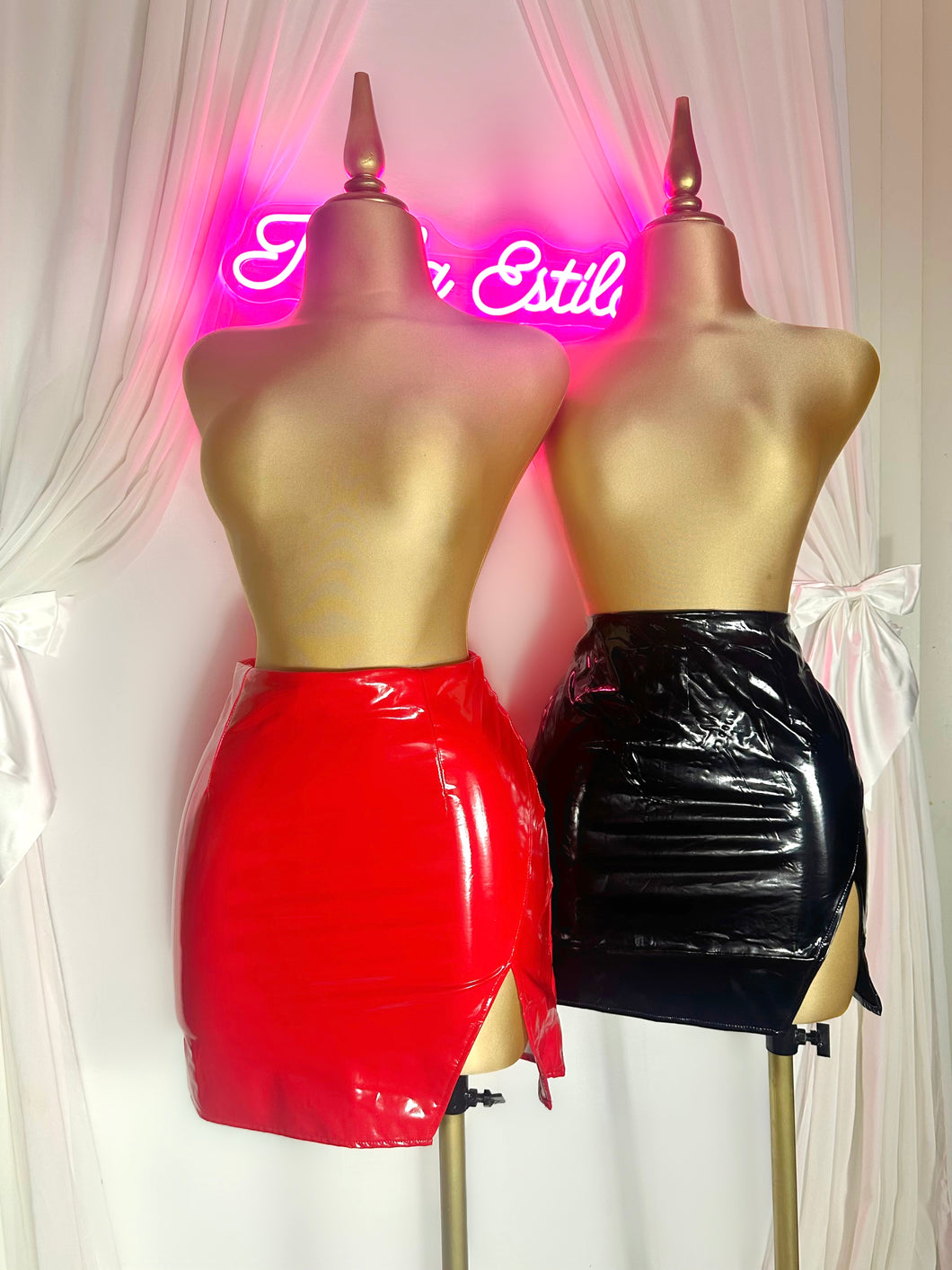 Baddie Latex Skirt