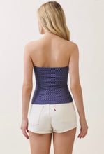 Load image into Gallery viewer, Reversible Tube Top (Polka Dot/Navy Blue)
